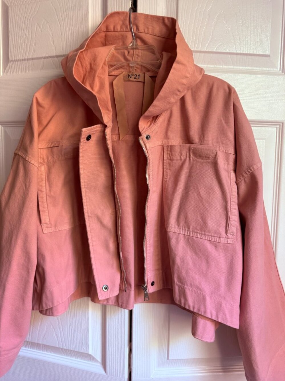 Cropped oversized jacket - Picture 7 of 14